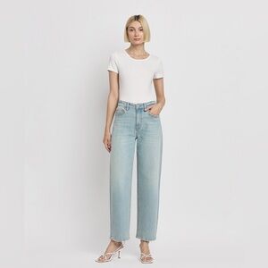 Flying Monkey high-rise, light wash, stretch denim jean